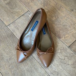 Margaux tan pointy flats